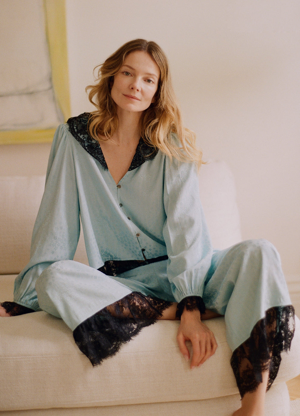 Lila PJ Set Blue / Sea New York For Sale