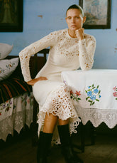 Adelina L/S Dress Cream / Sea New York Discount