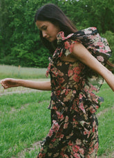 Cornelia Midi Dress Black / Sea New York US