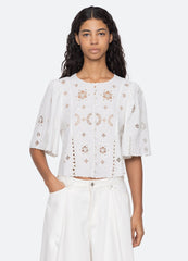 Gardener Top White / Sea New York