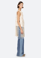 Priscilla Vest Cream / Sea New York Sale