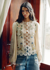 Adonna L/S Top Cream / Sea New York For Sale