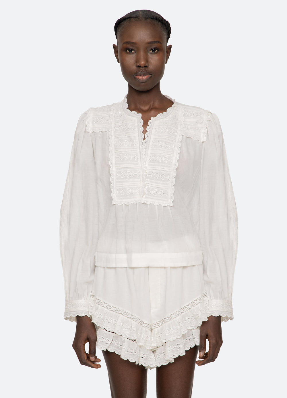 Eliza L/S Top White / Sea New York Discount