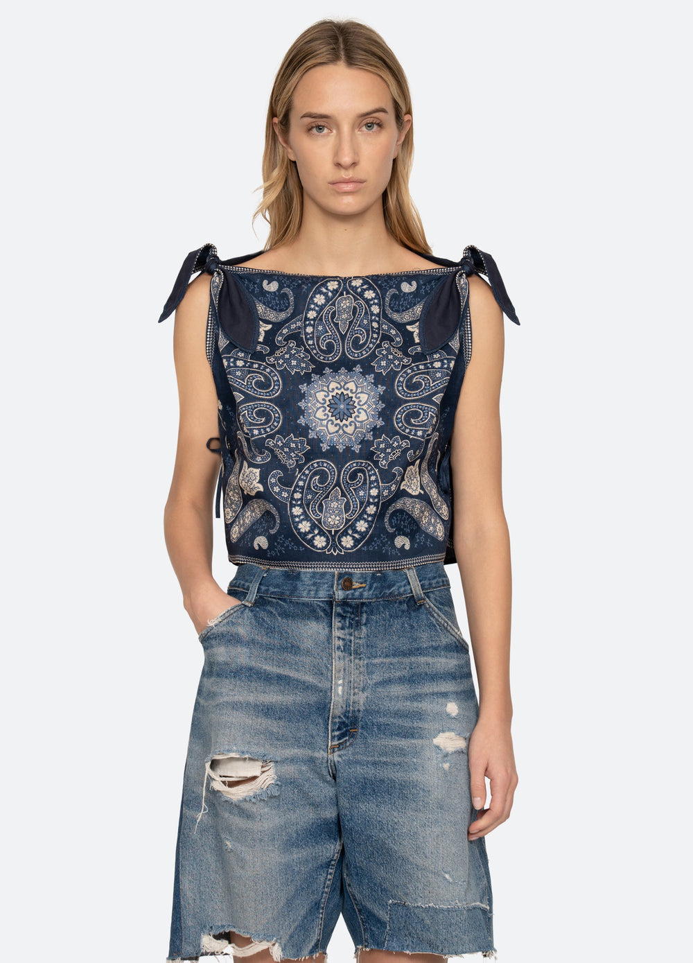 Emelina Top Navy / Sea New York Online