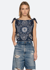Emelina Top Navy / Sea New York Online