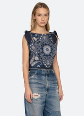 Emelina Top Navy / Sea New York Online