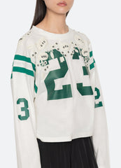 Georgie L/S Tee Cream / Sea New York