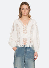 Sofia Blouse Cream / Sea New York