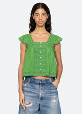 Eliza Top Green / Sea New York Sale