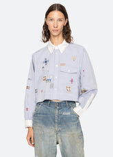 Claira L/S Shirt Blue / Sea New York Sale