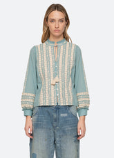 Kirsten L/S Top Sky / Sea New York