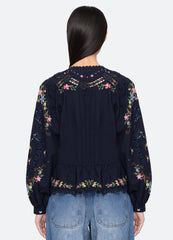 Edwina L/S Top Navy / Sea New York Near me