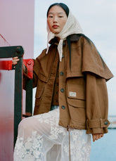Carolyn Cape Jacket Camel / Sea New York Outlet