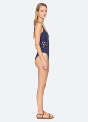 Leila One Piece Navy / Sea New York For Sale