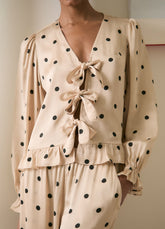 Paulette PJ Set Cream / Sea New York