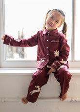 Mika Kids PJ Set Burgundy / Sea New York