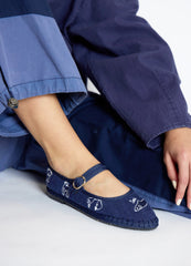Demi Mary Jane Flats Navy / Sea New York For Sale