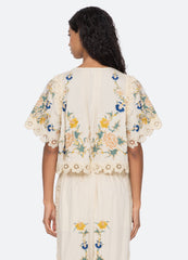 Adonna S/S Top Cream / Sea New York Sale