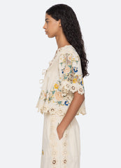 Adonna S/S Top Cream / Sea New York Sale