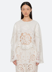 Gardener L/S Top White / Sea New York Discount