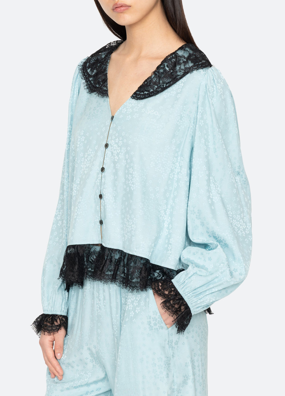 Lila PJ Set Blue / Sea New York For Sale