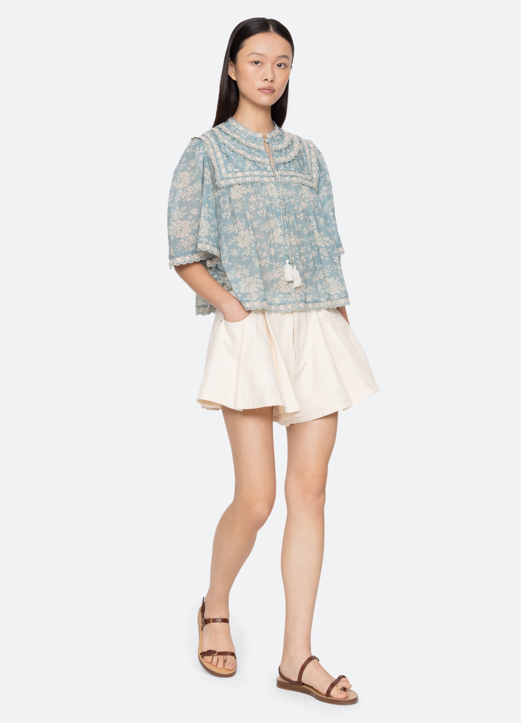 Stasia Shorts Blue / Sea New York For Sale