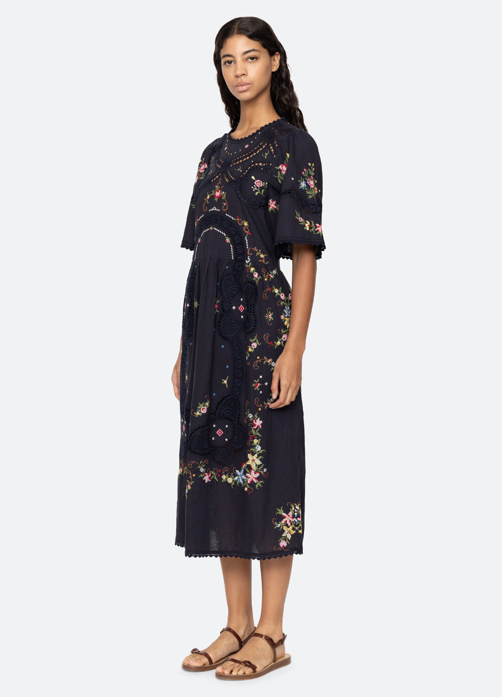 Edwina S/S Dress Navy / Sea New York Near me