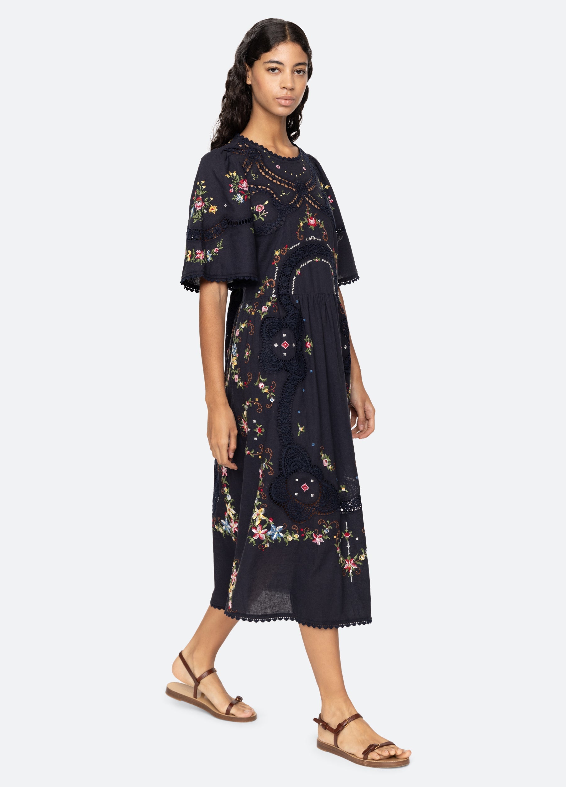 Edwina S/S Dress Navy / Sea New York Near me