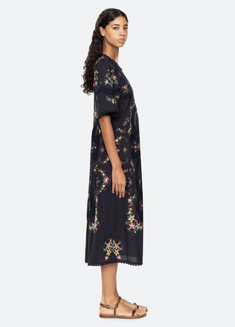 Edwina S/S Dress Navy / Sea New York