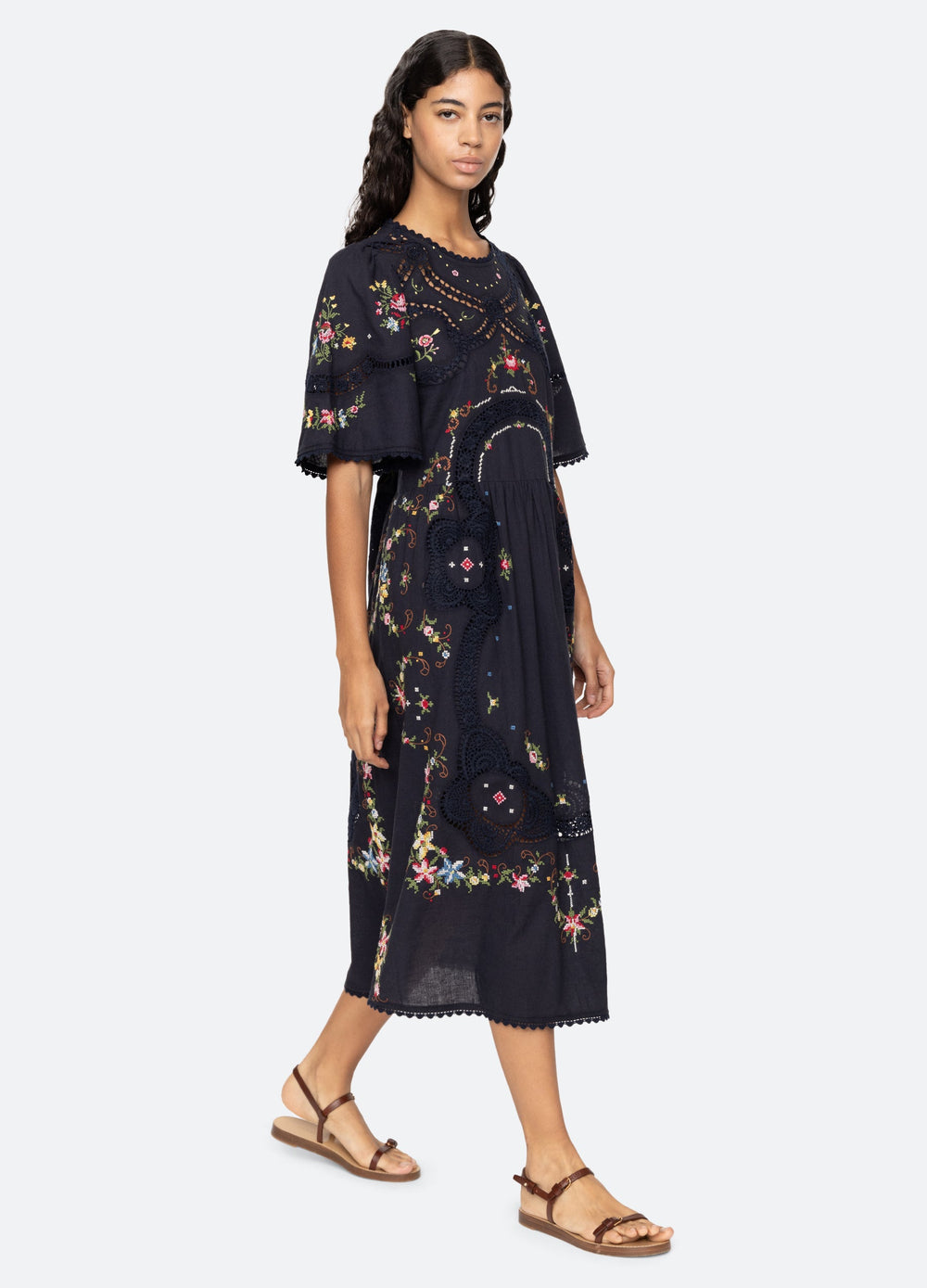 Edwina S/S Dress Navy / Sea New York