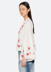 Catharina L/S Top Cream / Sea New York US