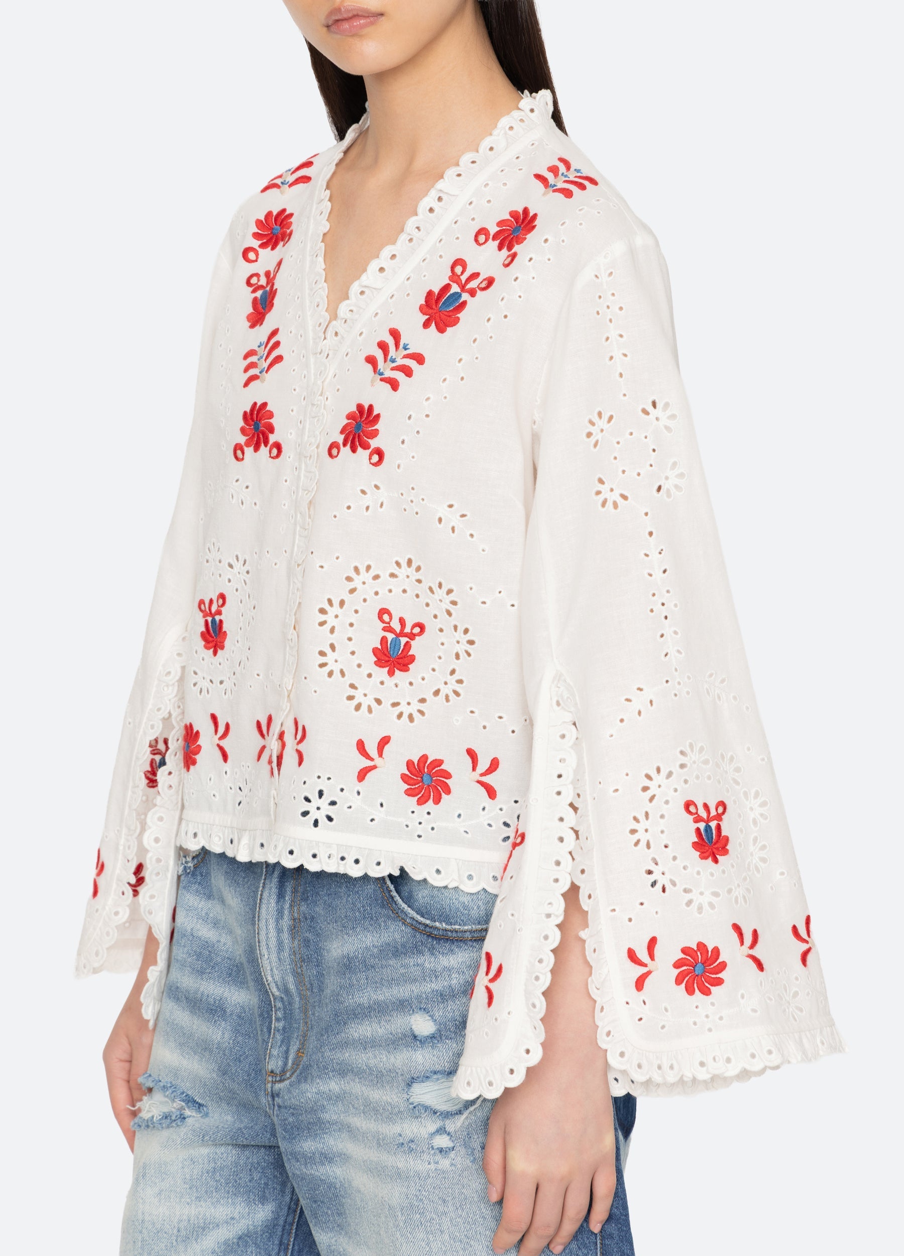 Catharina L/S Top Cream / Sea New York US