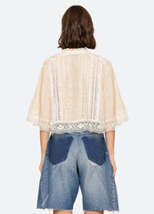 Pippa S/S Top Cream / Sea New York Sale