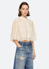 Pippa S/S Top Cream / Sea New York Sale