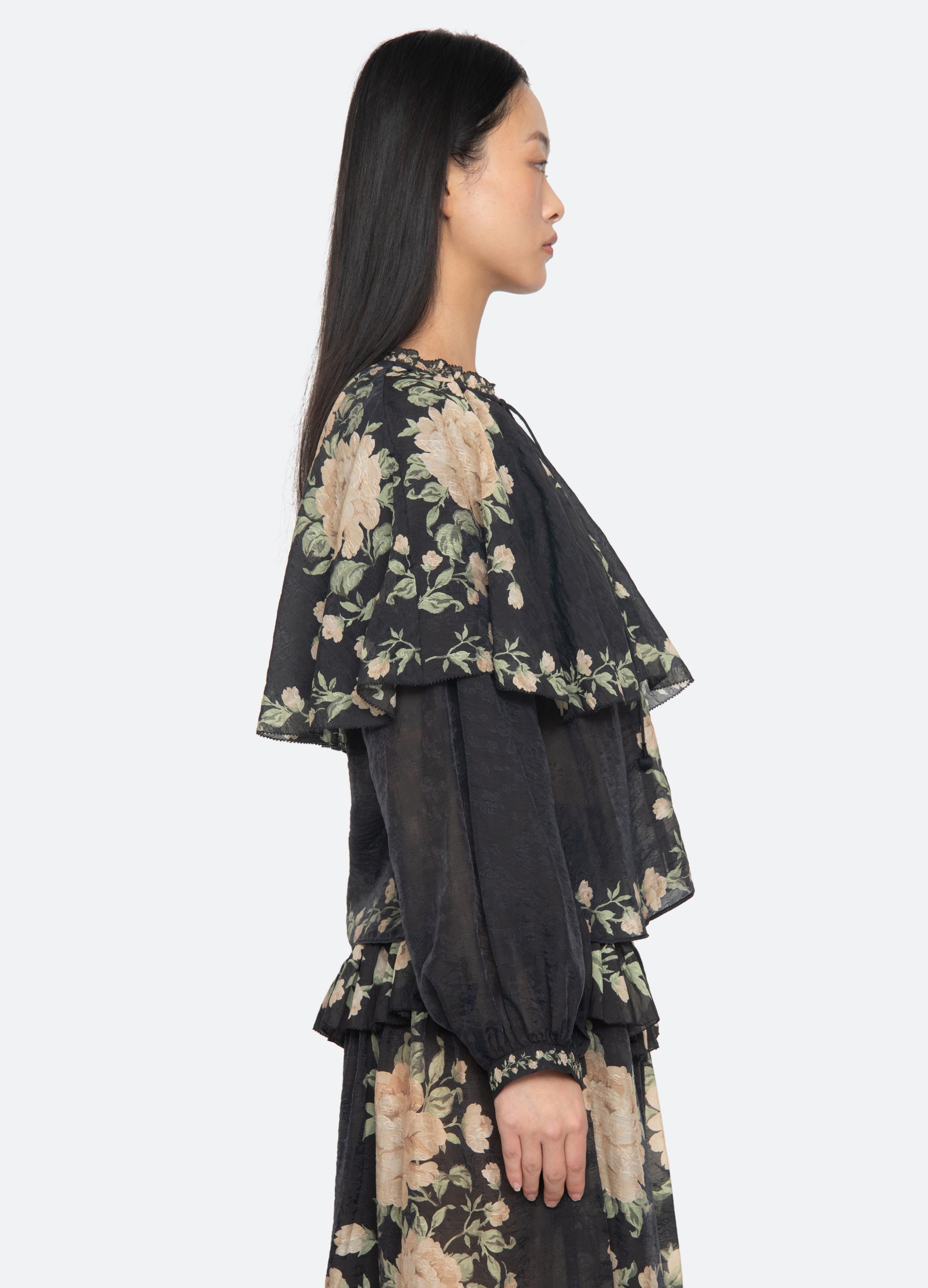 Christina Blouse Black / Sea New York