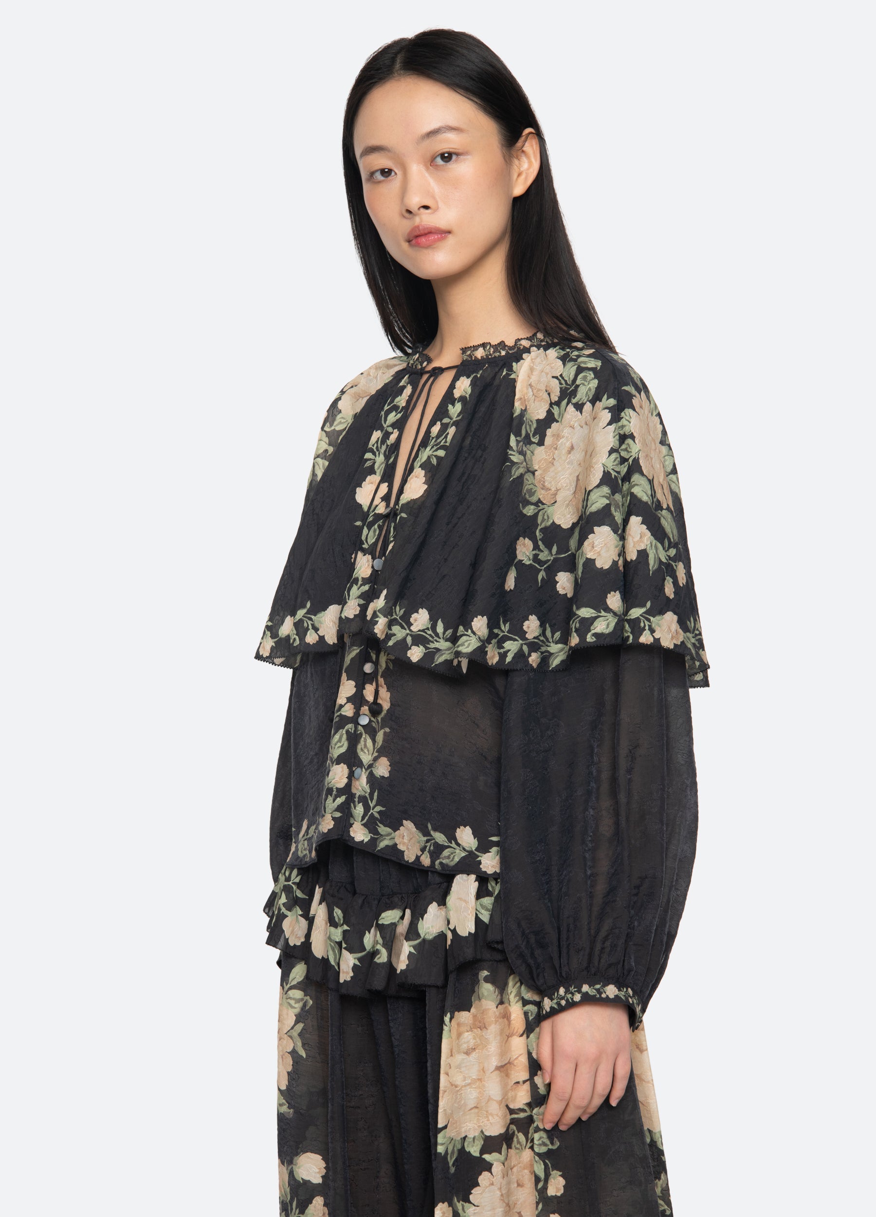 Christina Blouse Black / Sea New York