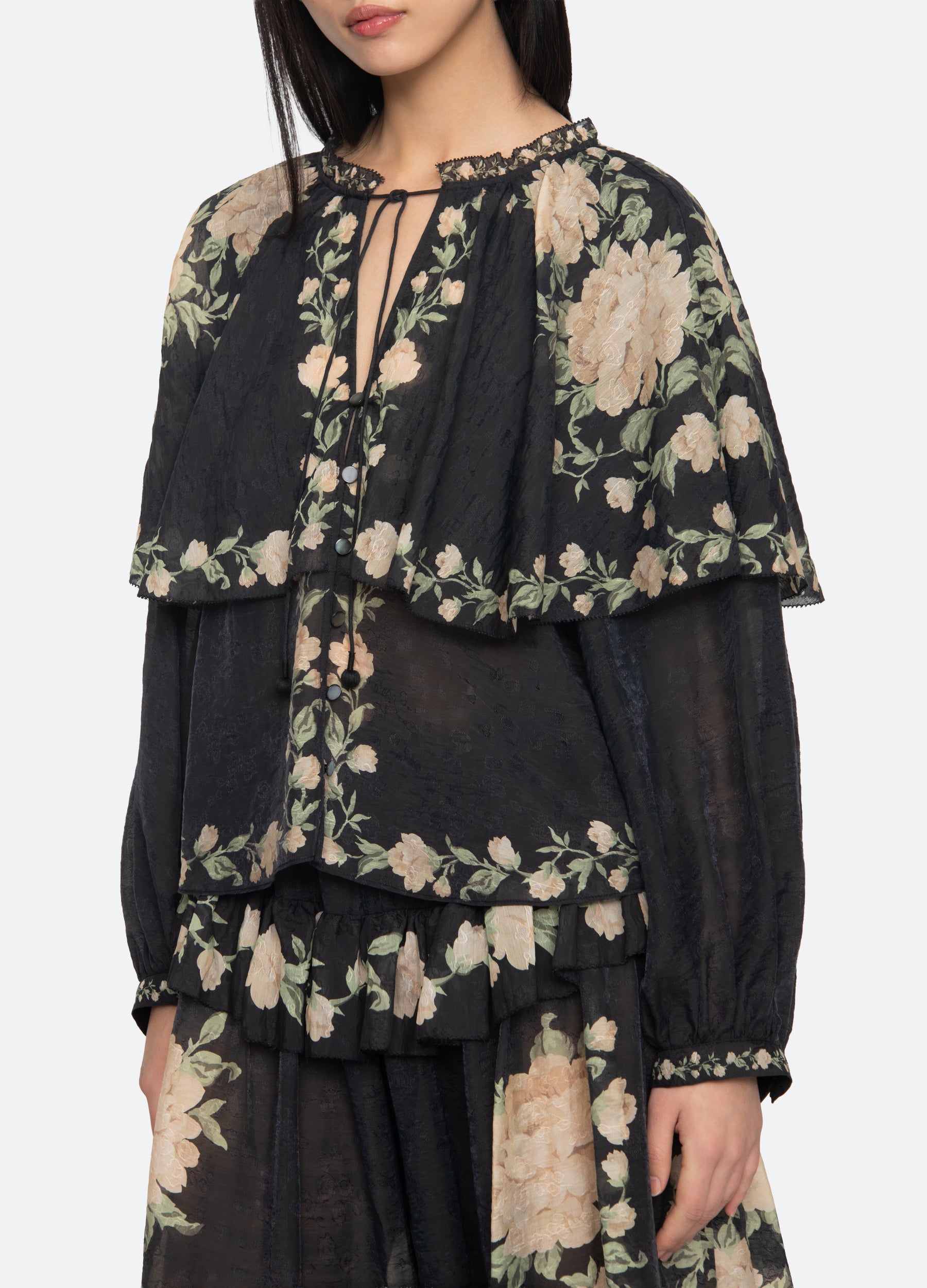 Christina Blouse Black / Sea New York