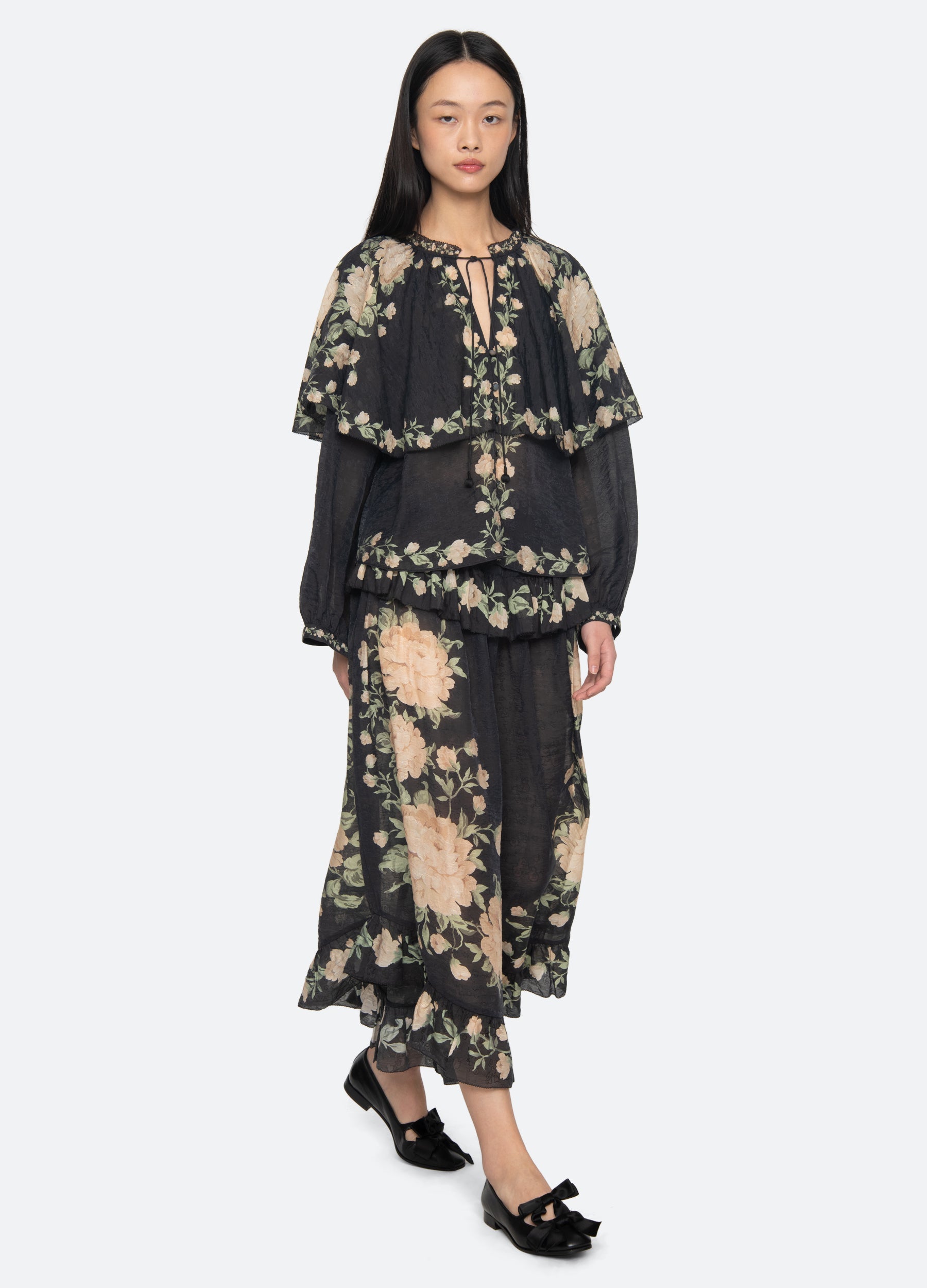 Christina Blouse Black / Sea New York