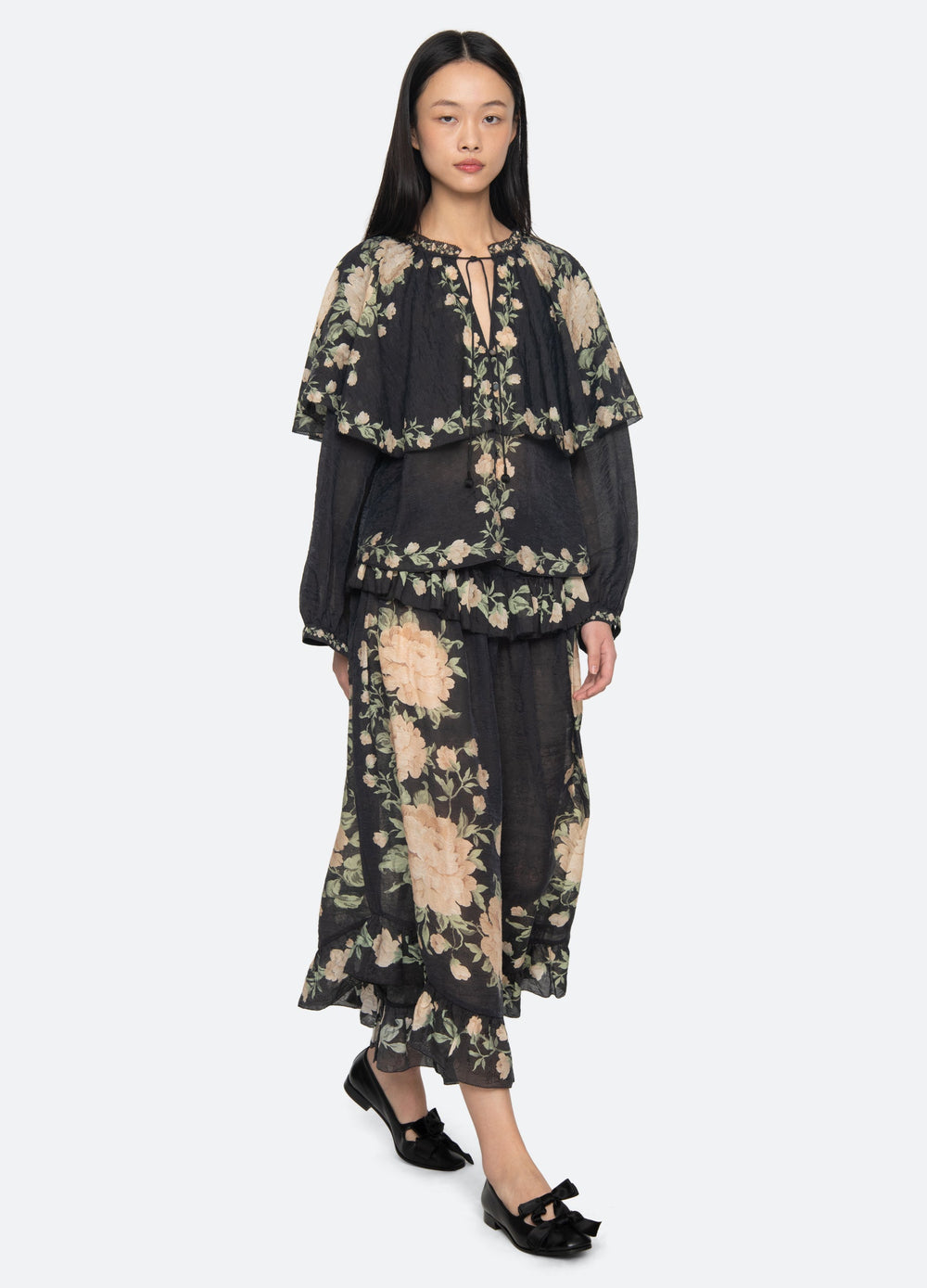 Christina Blouse Black / Sea New York