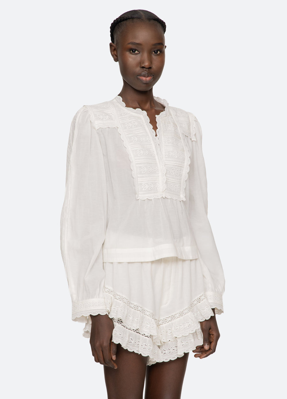 Eliza L/S Top White / Sea New York Discount