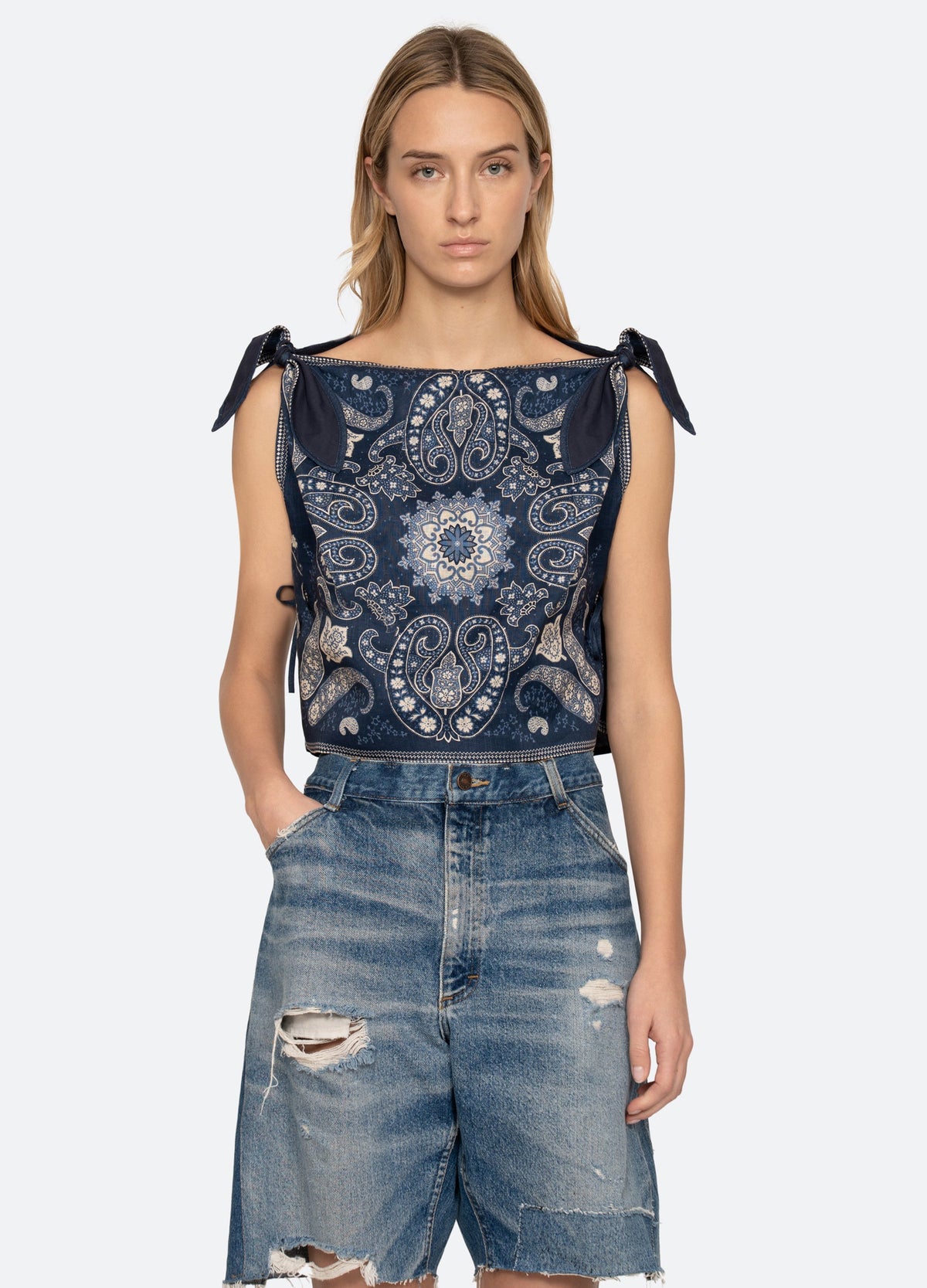 Emelina Top Navy / Sea New York Online