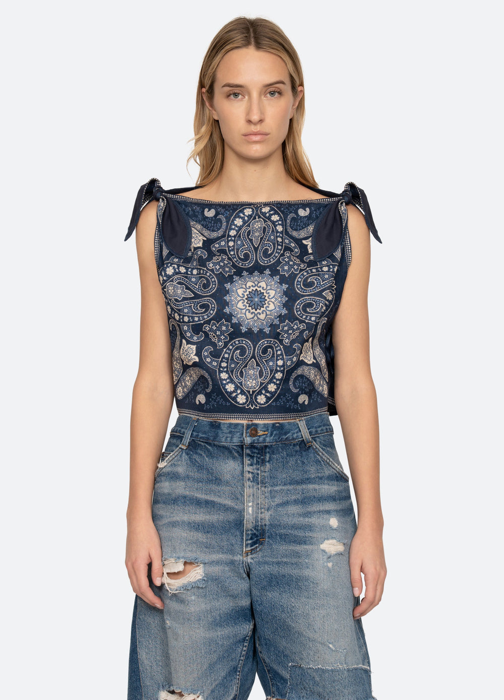 Emelina Top Navy / Sea New York Online