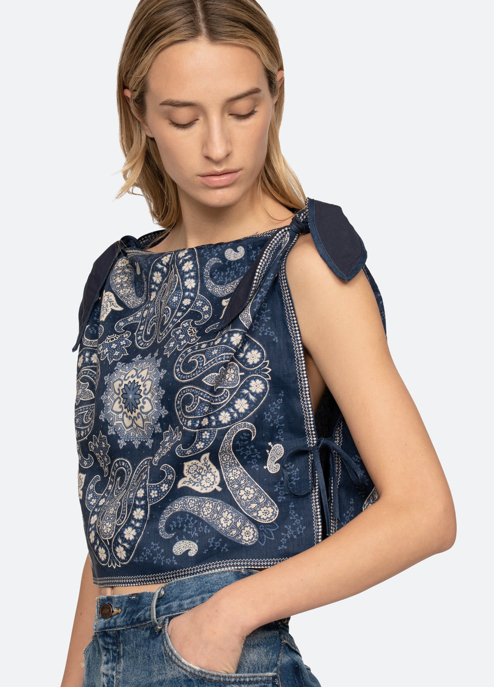 Emelina Top Navy / Sea New York Online