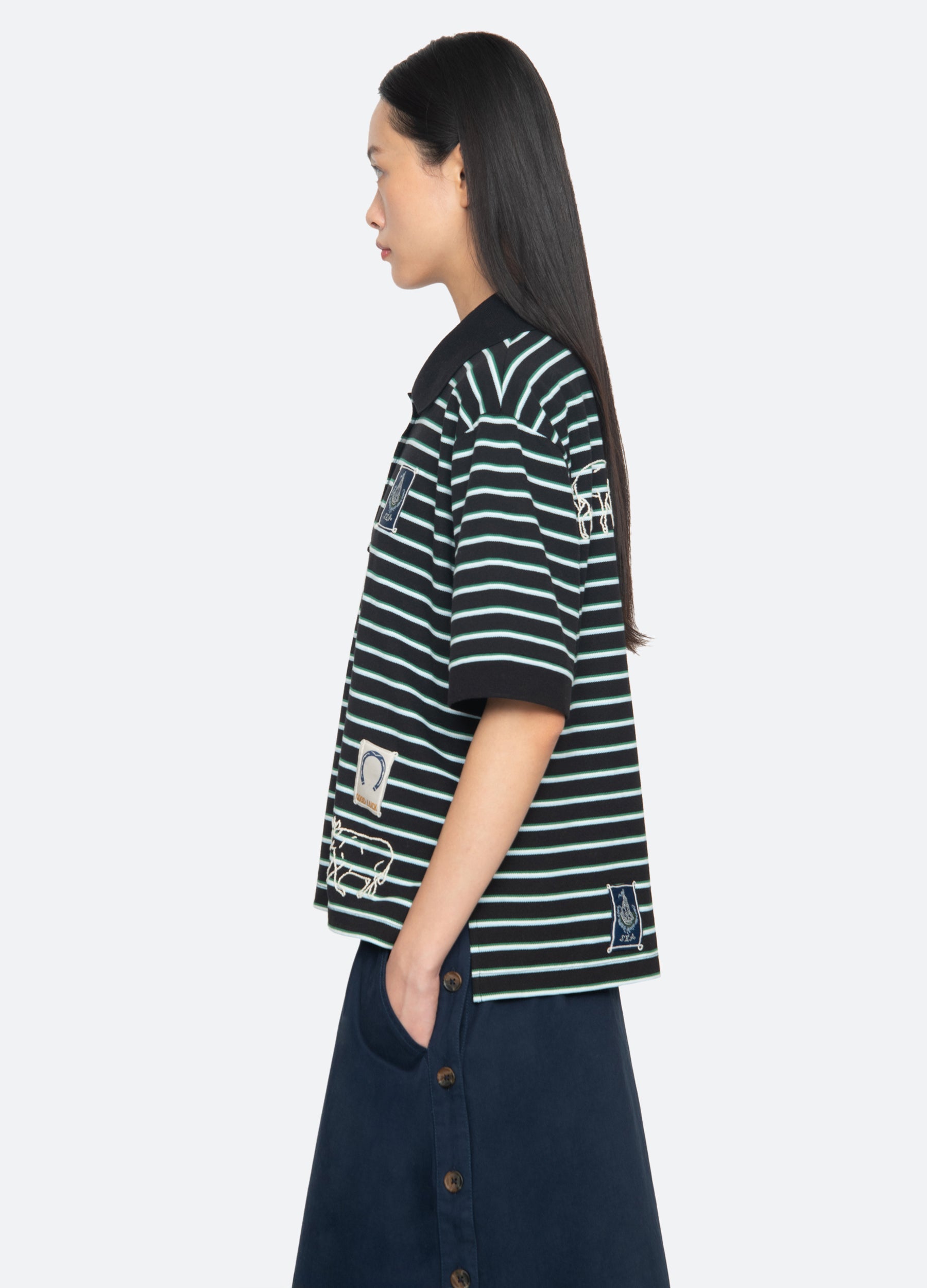 Winslow Top White / Sea New York