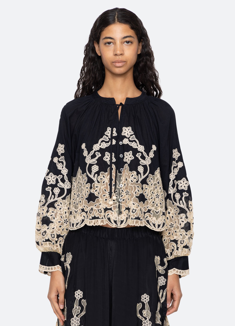 Gracelyn L/S Top Black / Sea New York For Sale