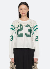 Georgie L/S Tee Cream / Sea New York