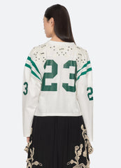 Georgie L/S Tee Cream / Sea New York