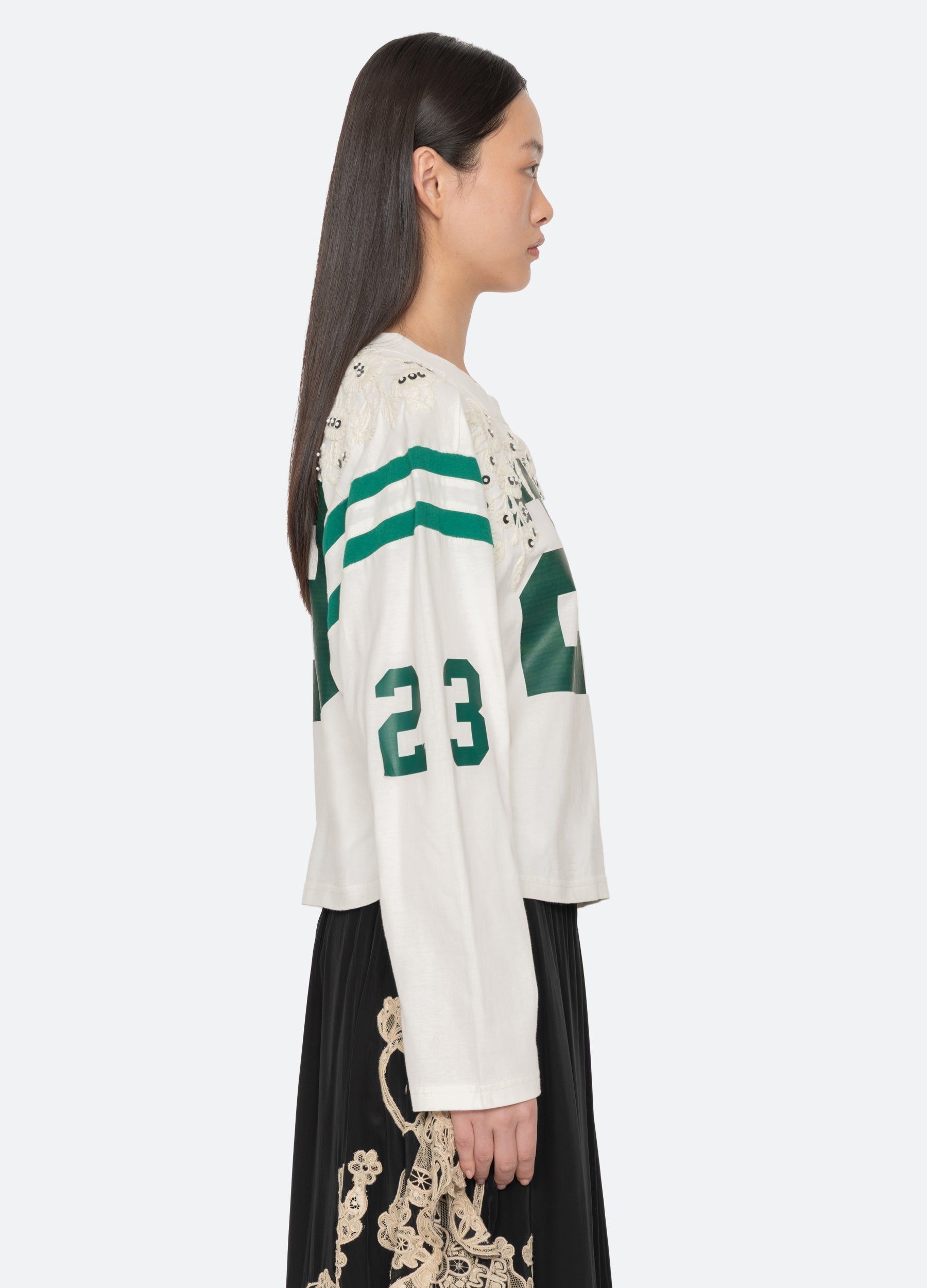 Georgie L/S Tee Cream / Sea New York