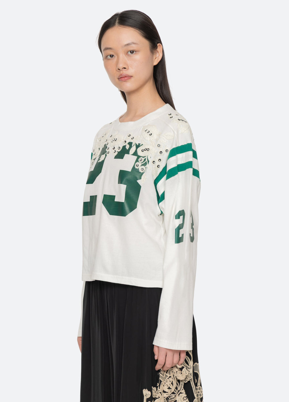 Georgie L/S Tee Cream / Sea New York