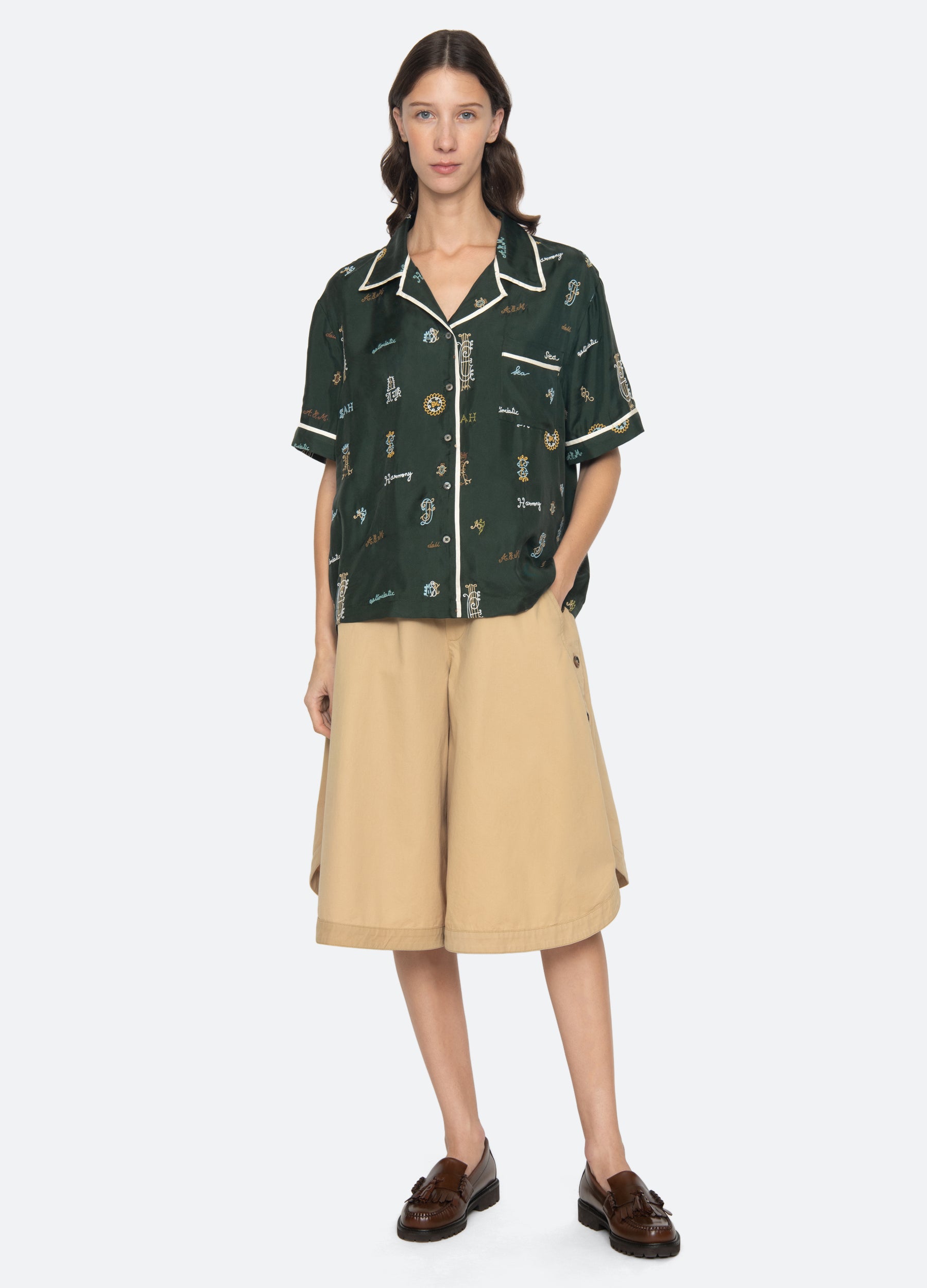 Juliet S/S Top Green / Sea New York Sale